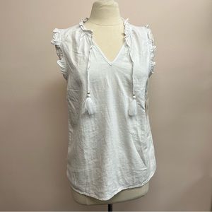 Ellen Tracy Sleeveless Blouse in White
